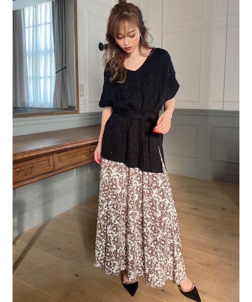 RESEXXY(リゼクシー)の「ケーブルニットベスト(ニット/セーター・レディース・ブラック/ベージュ/オフホワイト・FREE)」の19枚目の写真