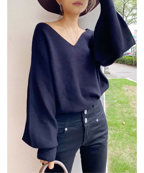 GYDA（ジェイダ）の「オフショル2WAY ニット トップス（ニット