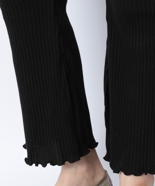 Heather(ヘザー)の「【低身長さんにおすすめ】テレコフレアカットパンツ 917060(スウェットパンツ・レディース・ブラック/ブラウン/ベージュ/ライトブラウン/パープル/グリーン/ベージュ系その他/アイボリー/パープル系その他・FREE)」の15枚目の写真