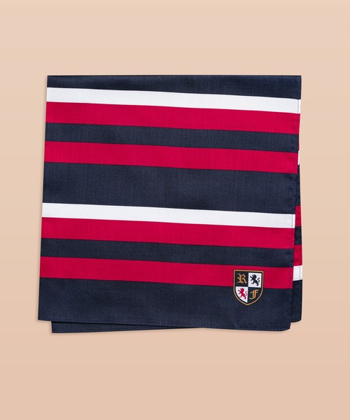 Red Fleece コットン ラグビーストライププリント ハンカチ