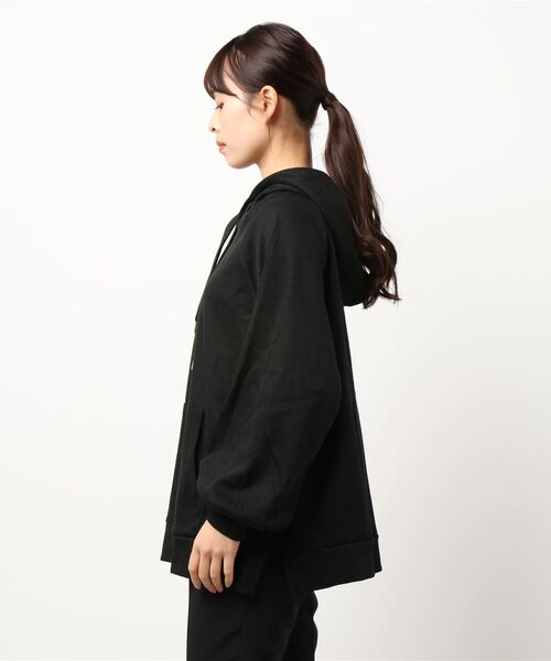 GeeRA(ジーラ)の「裏起毛ワッフルビッグパーカー(パーカー・レディース・モカ/ブラック・MEDIUM/LARGE)」の11枚目の写真