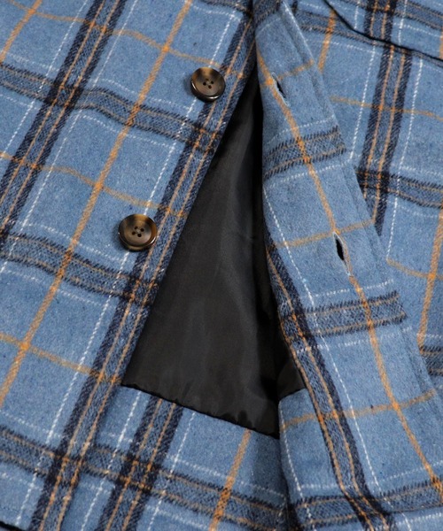 ILL'S（イルズ）の「ILL'S / イルズ クラシックチェックビッグCPOジャケット（その他アウター・メンズ・ホワイト/ベージュ/ブルー・M/L）」の21枚目の写真