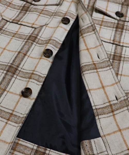 ILL'S（イルズ）の「ILL'S / イルズ クラシックチェックビッグCPOジャケット（その他アウター・メンズ・ホワイト/ベージュ/ブルー・M/L）」の11枚目の写真