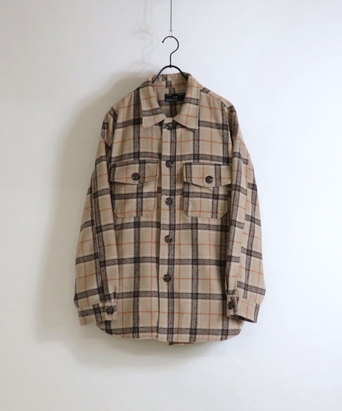 ILL'S（イルズ）の「ILL'S / イルズ クラシックチェックビッグCPOジャケット（その他アウター・メンズ・ホワイト/ベージュ/ブルー・M/L）」の8枚目の写真