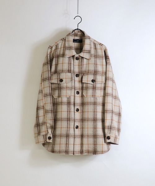 ILL'S（イルズ）の「ILL'S / イルズ クラシックチェックビッグCPOジャケット（その他アウター・メンズ・ホワイト/ベージュ/ブルー・M/L）」の7枚目の写真