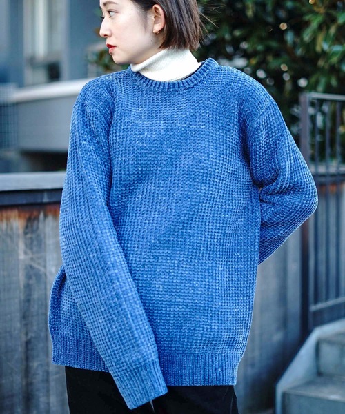 Blue Standard (ブルースタンダード)の「【BLUE STANDARD】モールアゼアミクルーニット/セーター(ニット/セーター・メンズ・ホワイト/ライトブルー/ブラック・MEDIUM/LARGE/X-LARGE)」の11枚目の写真