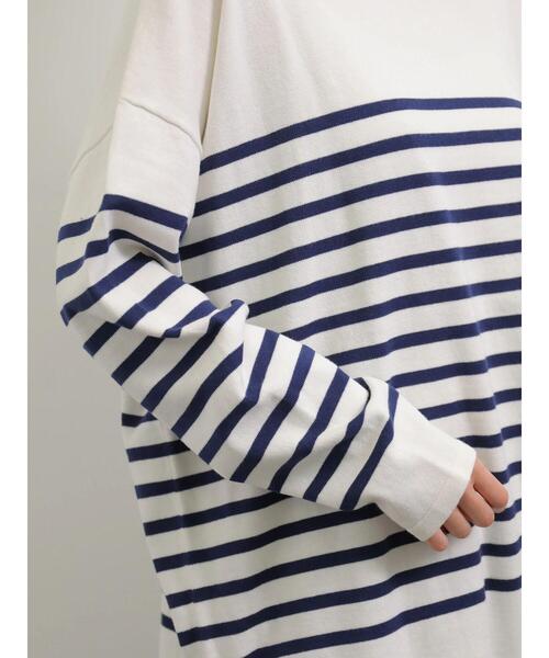 AMERICAN HOLIC（アメリカンホリック）の「パネルボーダーニットチュニック（ニット/セーター・レディース・ネイビー/サックスブルー/イエロー/ブルー・FREE）」の16枚目の写真