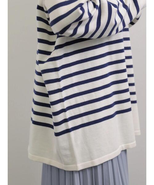 AMERICAN HOLIC（アメリカンホリック）の「パネルボーダーニットチュニック（ニット/セーター・レディース・ネイビー/サックスブルー/イエロー/ブルー・FREE）」の17枚目の写真