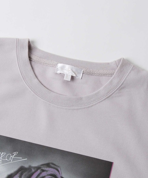 NILWAY（ニルウェイ）の「【-ERROR-】フラワーグラフィックプリントビッグTシャツ（Tシャツ/カットソー・メンズ・ライトグレー/ホワイト/ブラック/ホワイト系/ブラック系/ライトグレー系/ブルー系/ブルーグレー・MEDIUM/LARGE）」の11枚目の写真