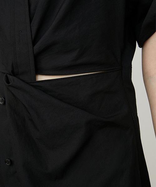 Fano Studios（ファノ ストゥディオズ）の「【Fano Studios】Twist design shirts dress FX20L194（シャツワンピース・レディース・ブラック・M/S/L）」の12枚目の写真