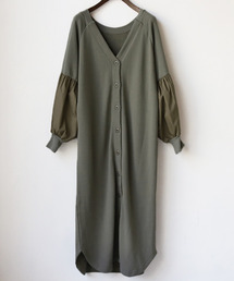前後2wayボリュームスリーブスウェットワンピース