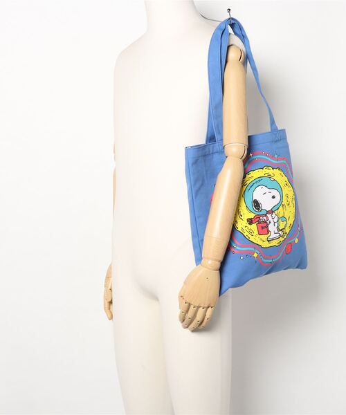 NOSTALGICA（ノスタルジカ）の「【 PEANUTS / NOSTALGICA 】 スヌーピー ポケット付カラートート（トートバッグ・レディース・オレンジ/ダークブルー・FREE）」の5枚目の写真