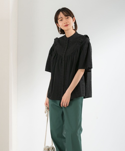 KBF（ケイビーエフ）の「プチフリルギャザーブラウス（シャツ/ブラウス・レディース・アイボリー/カーキ/ブラック・ONE）」の22枚目の写真