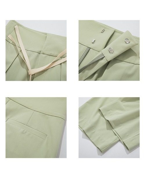 UNSPOKEN（アンスポクン）の「【UNSPOKEN】Color wide pants UQ20K017（スラックス・レディース・ライトグリーン/ライトパープル/ダークグレー/ベージュ/アイボリー・S/L/M）」の10枚目の写真