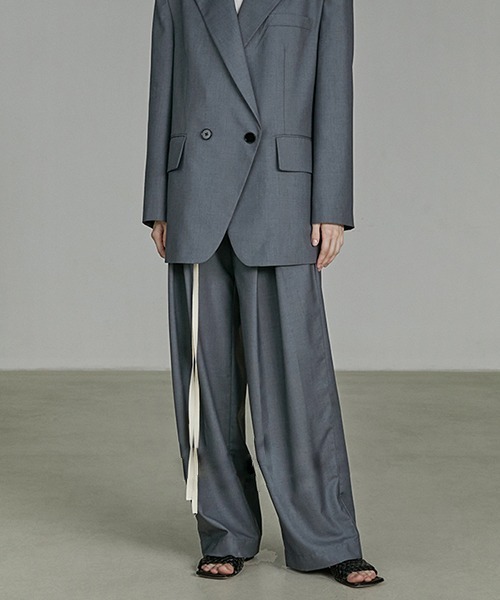 UNSPOKEN（アンスポクン）の「【UNSPOKEN】Color wide pants UQ20K017（スラックス・レディース・ライトグリーン/ライトパープル/ダークグレー/ベージュ/アイボリー・S/L/M）」の22枚目の写真