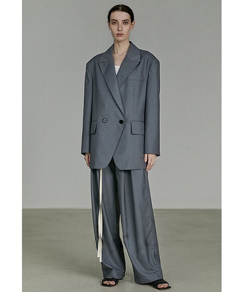 UNSPOKEN（アンスポクン）の「【UNSPOKEN】Color wide pants UQ20K017（スラックス・レディース・ライトグリーン/ライトパープル/ダークグレー/ベージュ/アイボリー・S/L/M）」の21枚目の写真