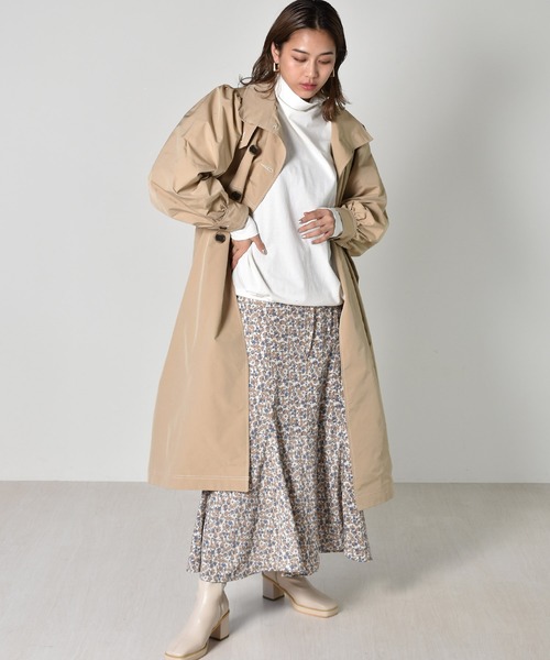kivi（キヴィ）の「スタンドカラートレンチコート（トレンチコート・レディース・グリーン/ベージュ/ブルー・FREE）」の8枚目の写真