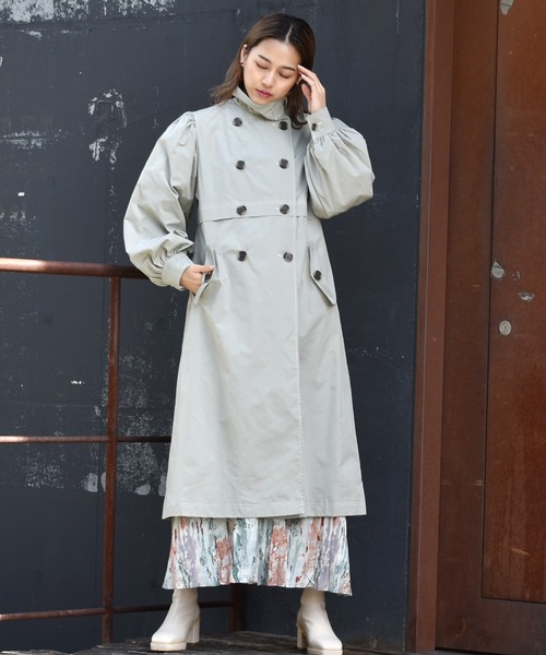 kivi（キヴィ）の「スタンドカラートレンチコート（トレンチコート・レディース・グリーン/ベージュ/ブルー・FREE）」の11枚目の写真
