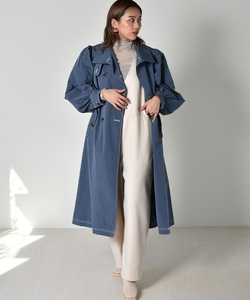 kivi（キヴィ）の「スタンドカラートレンチコート（トレンチコート・レディース・グリーン/ベージュ/ブルー・FREE）」の13枚目の写真