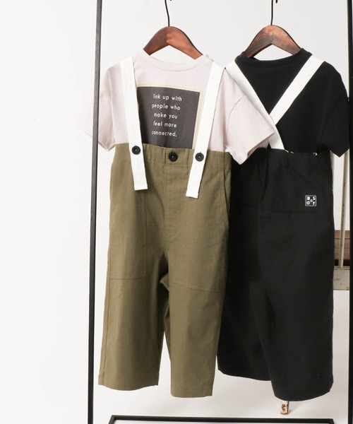 BREEZE by saori(ブリーズバイサオリ)の「WEB限定 サロペット【BREEZE by saori】(サロペット/オーバーオール・キッズ・ブラック/カーキ・150cm/90cm/110cm/100cm/130cm/120cm/140cm)」の5枚目の写真