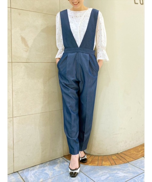 Te chichi(テチチ)の「コンビネゾン(つなぎ/オールインワン・レディース・ネイビー/モカ/ベージュ・MEDIUM/SMALL)」の3枚目の写真