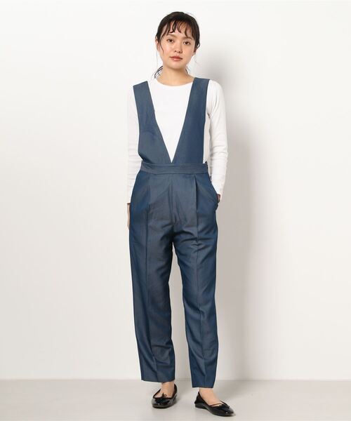 Te chichi(テチチ)の「コンビネゾン(つなぎ/オールインワン・レディース・ネイビー/モカ/ベージュ・MEDIUM/SMALL)」の4枚目の写真