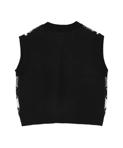 Figments（フィグメンツ）の「アーガイルニットベスト（ベスト・レディース・ブラック/グリーン・FREE）」の3枚目の写真