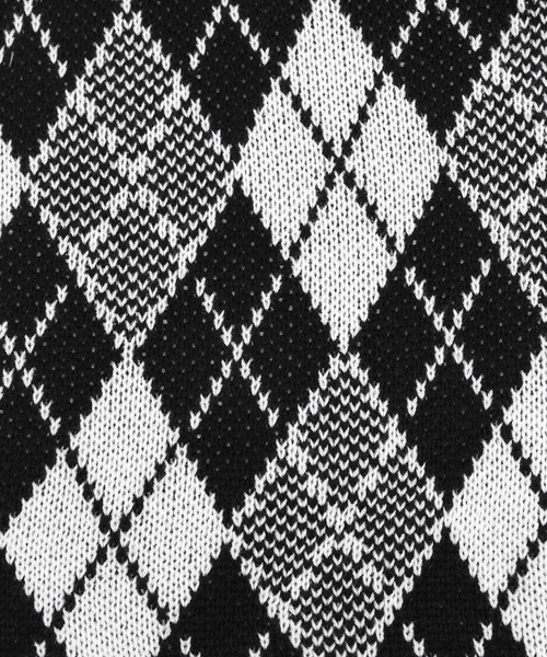 Figments（フィグメンツ）の「アーガイルニットベスト（ベスト・レディース・ブラック/グリーン・FREE）」の9枚目の写真