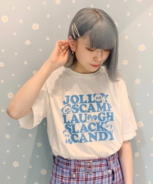 Candy Stripper（キャンディストリッパー）の「VARIOUS CANDY Tシャツ（Tシャツ/カットソー・レディース・オフホワイト/ブラック/ライム/ライトブルー・4/2/3）」の2枚目の写真