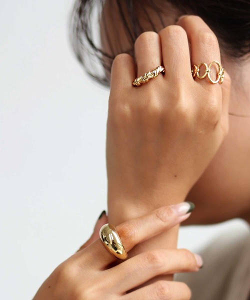 antiqua（アンティカ）の「デザイン3点リング（リング・レディース・シルバー/ゴールド・FREE）」の6枚目の写真