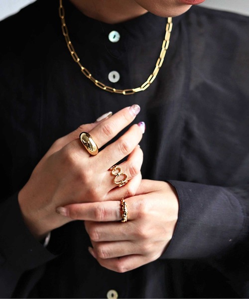 antiqua（アンティカ）の「デザイン3点リング（リング・レディース・シルバー/ゴールド・FREE）」の7枚目の写真