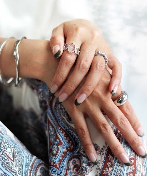 antiqua（アンティカ）の「デザイン3点リング（リング・レディース・シルバー/ゴールド・FREE）」の3枚目の写真