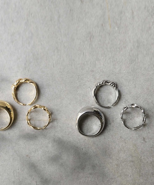 antiqua（アンティカ）の「デザイン3点リング（リング・レディース・シルバー/ゴールド・FREE）」の10枚目の写真