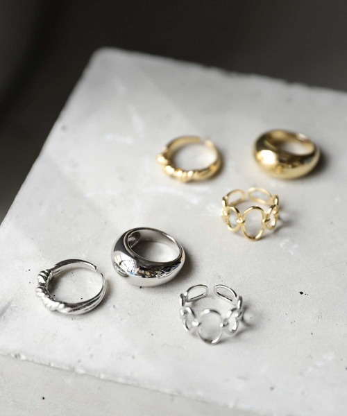 antiqua（アンティカ）の「デザイン3点リング（リング・レディース・シルバー/ゴールド・FREE）」の11枚目の写真