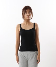 【Hanes/ヘインズ】レディース HANES UNDIES Plus＋ ドライコットン リブキャミソール