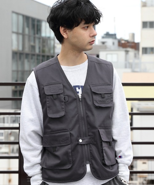 8(eight)(エイト)の「フィッシングベスト(ベスト・メンズ・チャコールグレー/ベージュ/カーキ/ダークグレー/チャコール・MEDIUM/X-LARGE/LARGE/XX-LARGE)」の3枚目の写真