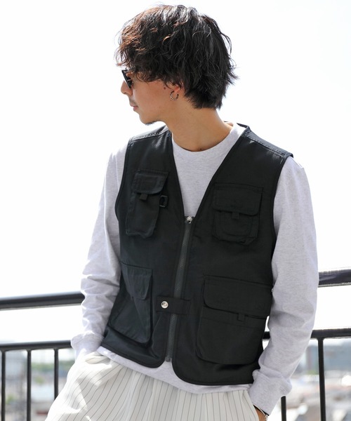 8(eight)(エイト)の「フィッシングベスト(ベスト・メンズ・チャコールグレー/ベージュ/カーキ/ダークグレー/チャコール・MEDIUM/X-LARGE/LARGE/XX-LARGE)」の16枚目の写真
