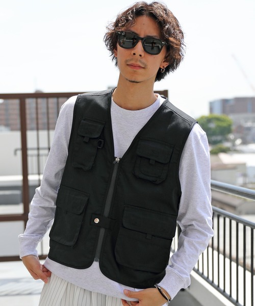 8(eight)(エイト)の「フィッシングベスト(ベスト・メンズ・チャコールグレー/ベージュ/カーキ/ダークグレー/チャコール・MEDIUM/X-LARGE/LARGE/XX-LARGE)」の17枚目の写真