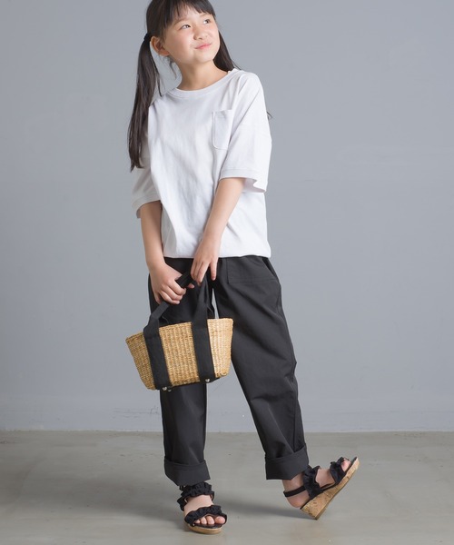 OMNES Another Edition（オムネス アナザーエディション）の「キッズ 高密度ツイルベイカーパンツ（その他パンツ・キッズ・ブラック/アイボリー/ライトカーキ・100/110/120/130/140）」の8枚目の写真