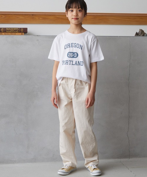 OMNES Another Edition（オムネス アナザーエディション）の「キッズ 高密度ツイルベイカーパンツ（その他パンツ・キッズ・ブラック/アイボリー/ライトカーキ・100/110/120/130/140）」の18枚目の写真