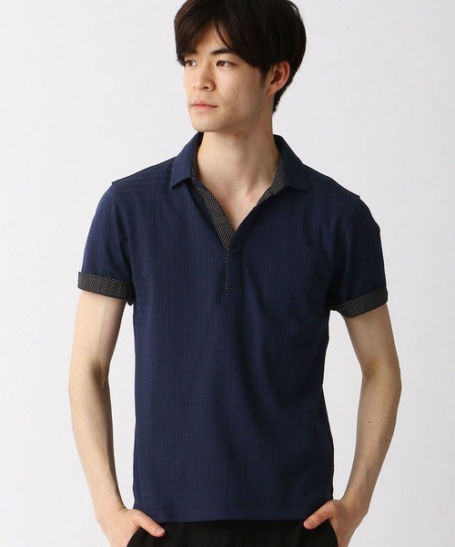 HIDEAWAYS NICOLE（ハイダウェイニコル）の「スキッパ－ポロシャツ（ポロシャツ・メンズ・ラベンダー/ブラック/ホワイト/ブルー/ネイビー・X-LARGE/XX-LARGE/MEDIUM/LARGE）」の12枚目の写真