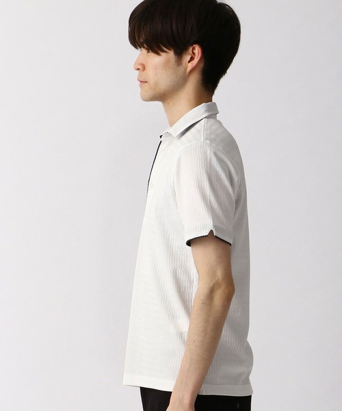 HIDEAWAYS NICOLE（ハイダウェイニコル）の「スキッパ－ポロシャツ（ポロシャツ・メンズ・ラベンダー/ブラック/ホワイト/ブルー/ネイビー・X-LARGE/XX-LARGE/MEDIUM/LARGE）」の8枚目の写真