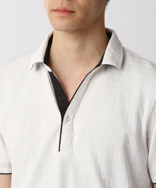 HIDEAWAYS NICOLE（ハイダウェイニコル）の「スキッパ－ポロシャツ（ポロシャツ・メンズ・ラベンダー/ブラック/ホワイト/ブルー/ネイビー・X-LARGE/XX-LARGE/MEDIUM/LARGE）」の10枚目の写真