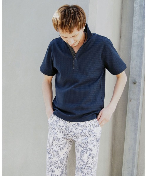 HIDEAWAYS NICOLE（ハイダウェイニコル）の「スキッパ－ポロシャツ（ポロシャツ・メンズ・ラベンダー/ブラック/ホワイト/ブルー/ネイビー・X-LARGE/XX-LARGE/MEDIUM/LARGE）」の22枚目の写真