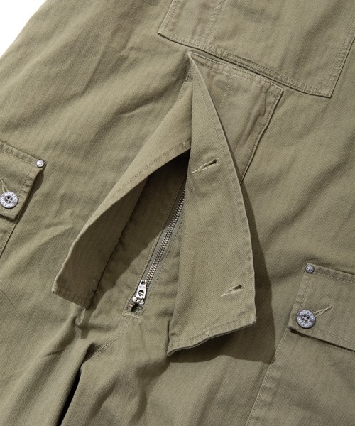 Nigel Cabourn（ナイジェルケーボン）の「Nigel Cabourn P-61 NAVAL DUNGAREE HERRINGBONE (ナイジェルケーボン )(2colors)(Men's)(80421350500)（サロペット/オーバーオール・メンズ・オリーブ/タン・48）」の14枚目の写真