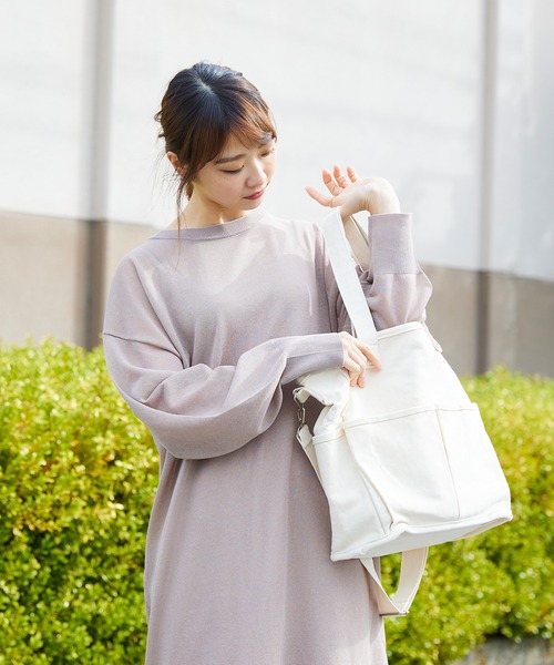kalie.(カリエ)の「【Ranger】トートバッグ(トートバッグ・レディース・グレー/アイボリー・ONE SIZE)」の12枚目の写真