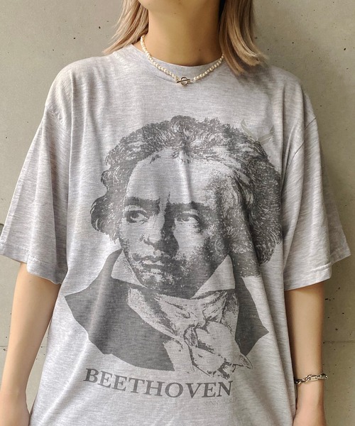 CAPRICIEUX LE'MAGE（カプリシューレマージュ）の「AIR FORCEリメイクベートーベンTシャツ（Tシャツ/カットソー・レディース・グレー・LARGE/MEDIUM）」の9枚目の写真