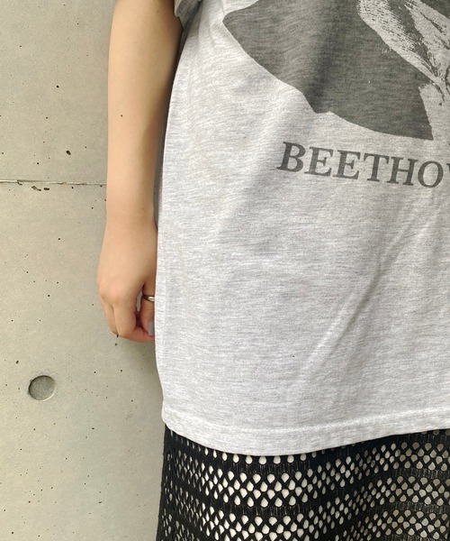 CAPRICIEUX LE'MAGE（カプリシューレマージュ）の「AIR FORCEリメイクベートーベンTシャツ（Tシャツ/カットソー・レディース・グレー・LARGE/MEDIUM）」の10枚目の写真