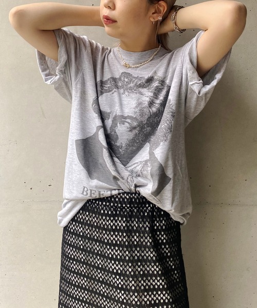 CAPRICIEUX LE'MAGE（カプリシューレマージュ）の「AIR FORCEリメイクベートーベンTシャツ（Tシャツ/カットソー・レディース・グレー・LARGE/MEDIUM）」の11枚目の写真