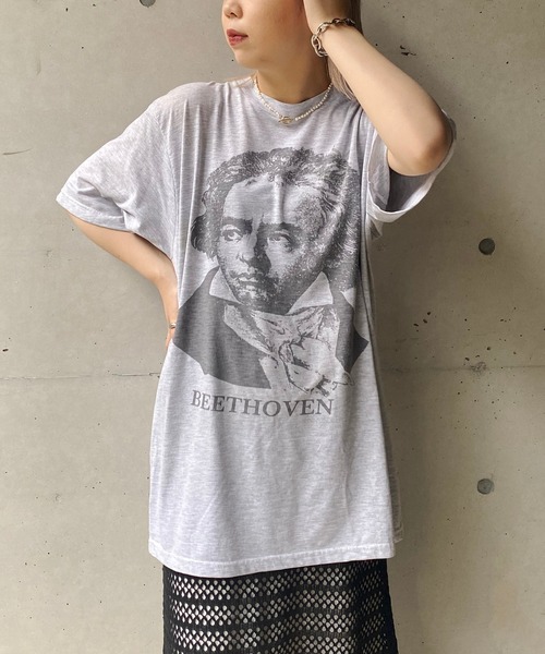 CAPRICIEUX LE'MAGE（カプリシューレマージュ）の「AIR FORCEリメイクベートーベンTシャツ（Tシャツ/カットソー・レディース・グレー・LARGE/MEDIUM）」の12枚目の写真